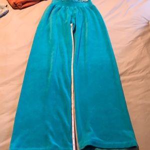Women’s Aqua teal juicy terry sweatpants in size Petite